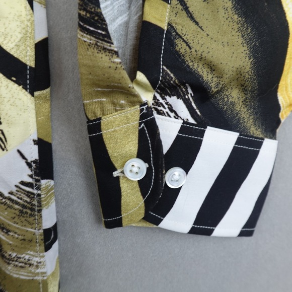 Maus & Hoffman Shirt Animal Print Button Up Size Large Long Sleeve EUC - Picture 3 of 8